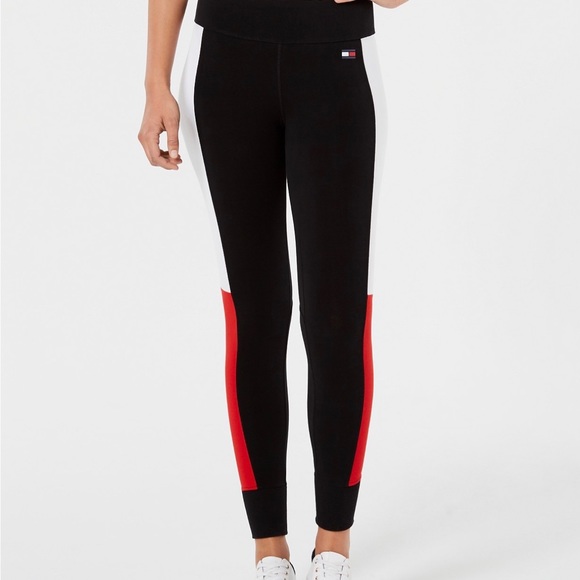 Tommy Hilfiger Pants - Tommy Hilfiger Sport Colorblocked Logo Leggings